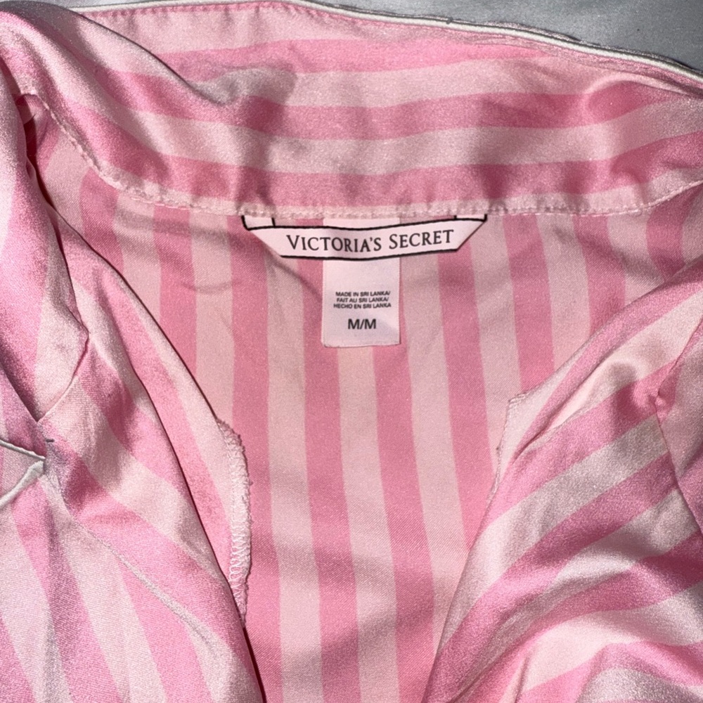 Victoria's Secret Pink Button Down Shirt Casual Sleepwear Night short sleeve top - Picture 3 of 11